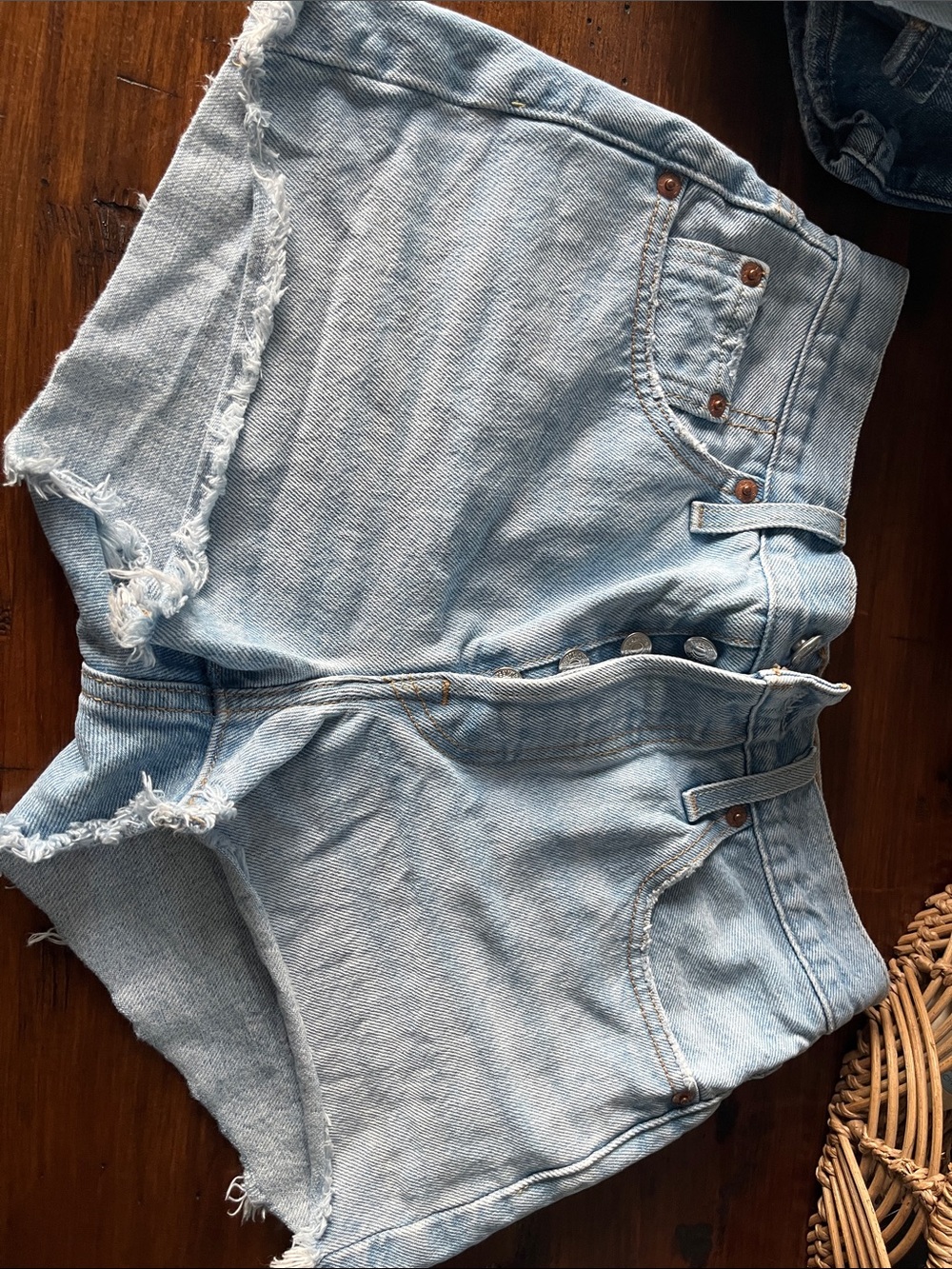 Light Blue Distressed Women’s Jean Shorts